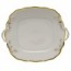HEREND SQUARE CAKE PLATE W/HANDLES GWENDOLYN